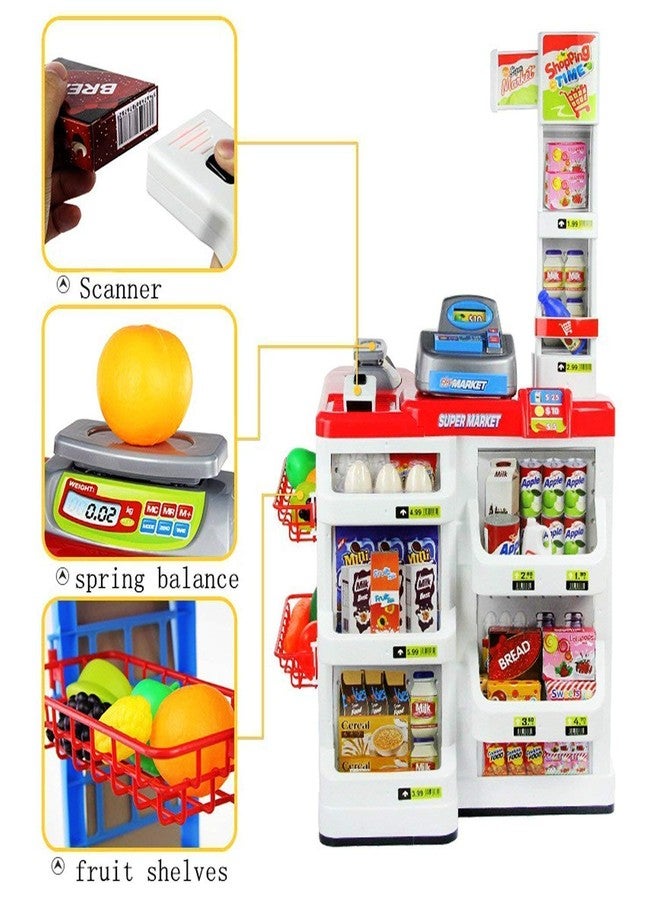 RAHU Kids Role Pretend Playset Big Size Supermarket kit for Kids Toys with Shopping Cart and Sound Effects | Kitchen Set Kids Toys for Boys and GirlsX - Image 2